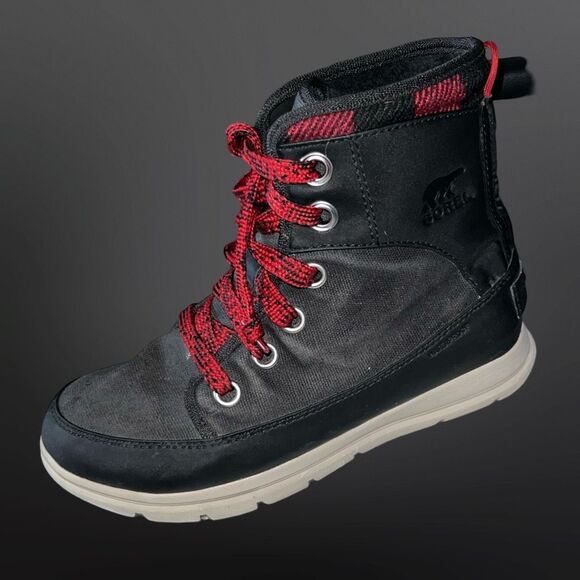 Women’s Sorel Women's Explorer 1964 Black Boot Size 7.5 - Picture 6 of 7